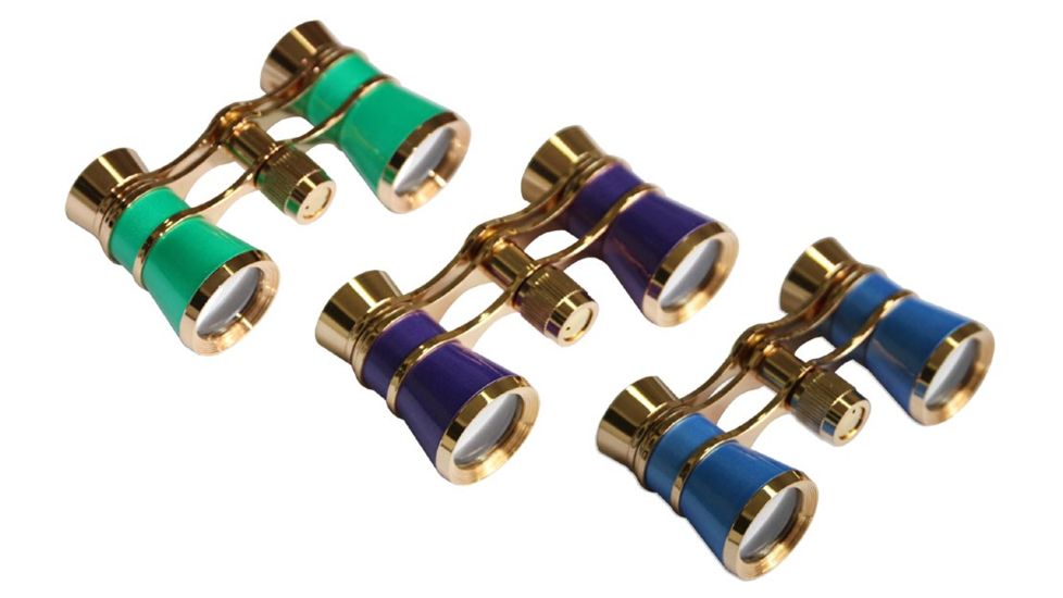Levenhuk Broadway 325C 3x25mm Opera Glasses w/ Chain, Lime, 70872