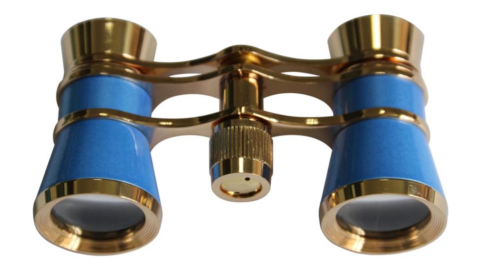 Levenhuk Broadway 325C 3x25mm Opera Glasses w/ Chain, Blue Wave, 70871
