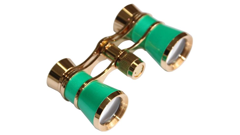 Levenhuk Broadway 325C 3x25mm Opera Glasses w/ Chain, Lime, 70872