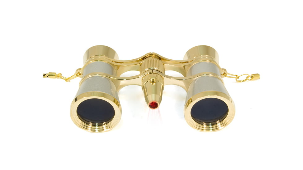 Levenhuk Broadway 325F Opera Glasses, Silver, with LED Light and Chain