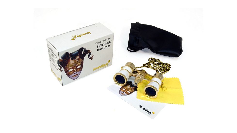 Levenhuk Broadway 325F Opera Glasses, White, Medium 28817
