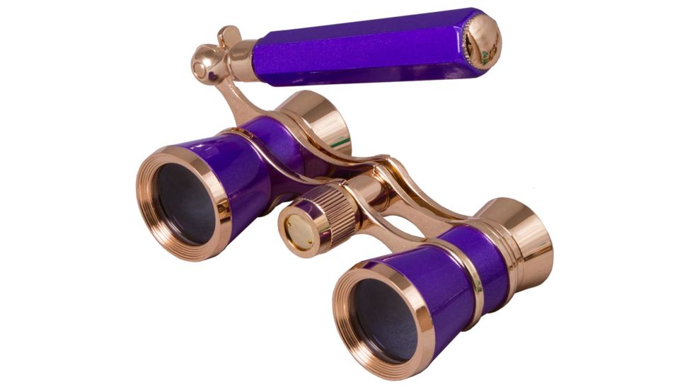 Levenhuk Broadway 325L Lorgnette Opera Glasses, Amethyst, Small, NSN N, 70873