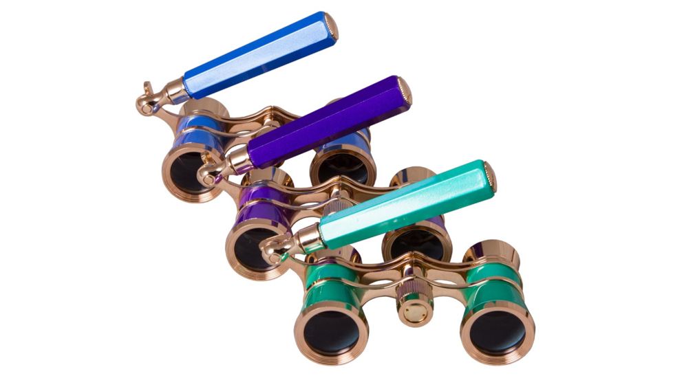 Levenhuk Broadway 325L Lorgnette Opera Glasses, Amethyst, Small, NSN N, 70873