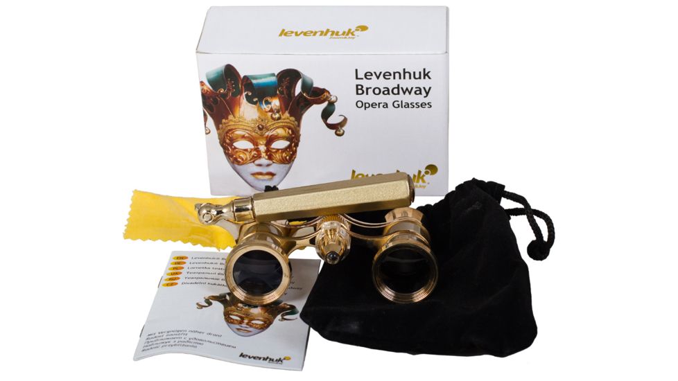 Levenhuk Broadway 325N Opera Glasses, Gold, Medium 28821