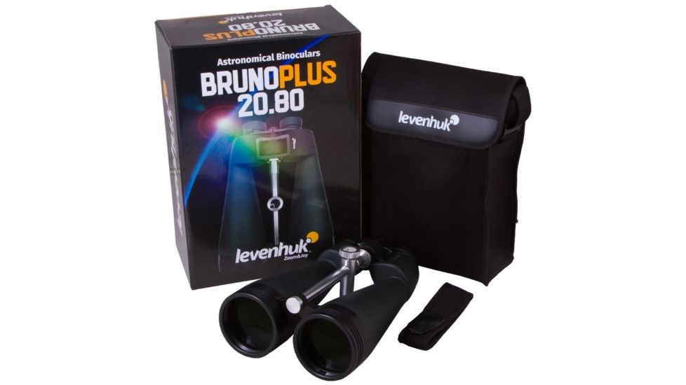 Levenhuk Bruno PLUS Astronomy 20x80 Binoculars, Black, Medium 71147