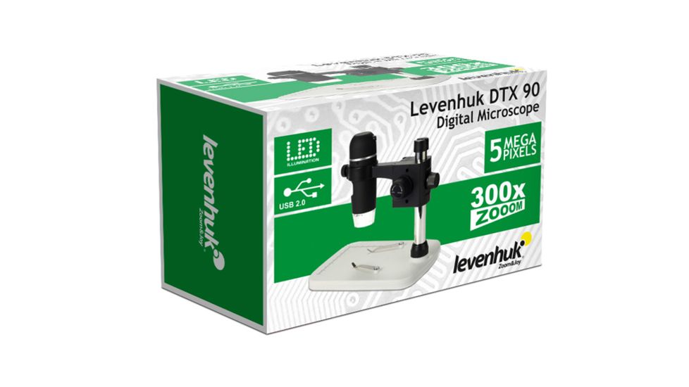 Levenhuk DTX 90 USB Digital Microscope,Black,10x-300x,5MP Digital Camera 61022