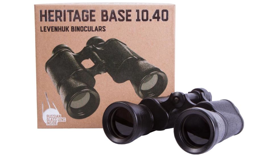 Levenhuk Heritage BASE 10x40 Binoculars, Black 71391