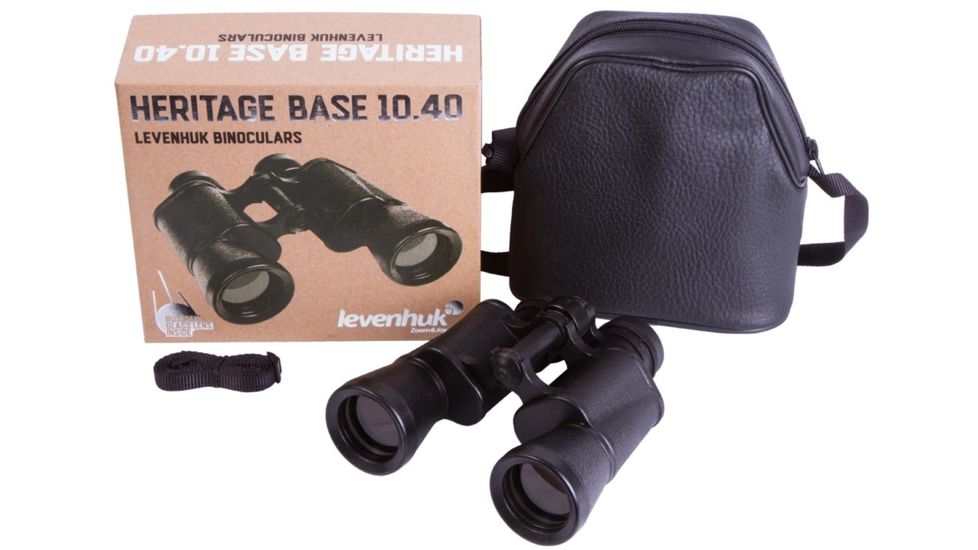 Levenhuk Heritage BASE 10x40 Binoculars, Black 71391