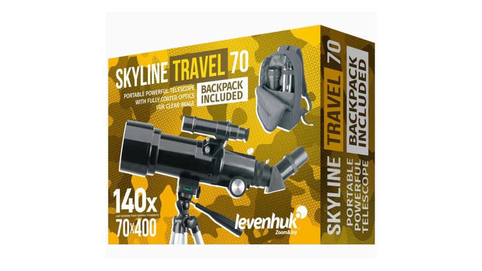 Levenhuk Skyline Travel 70 Telescope, Black, Large 70818