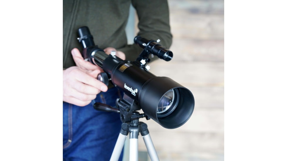 Levenhuk Skyline Travel 70 Telescope, Black, Large, 70818