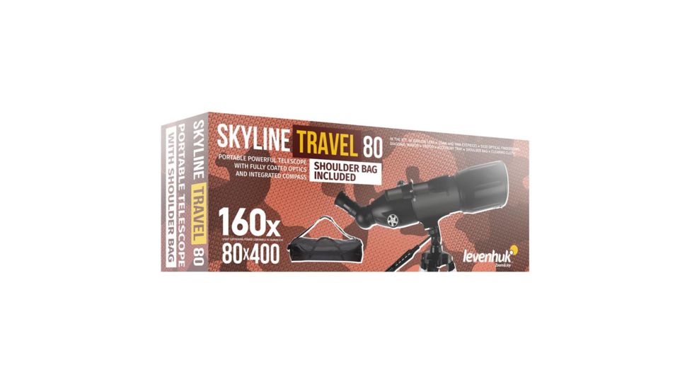Levenhuk Skyline Travel 80 Telescope, Black, Large 72053