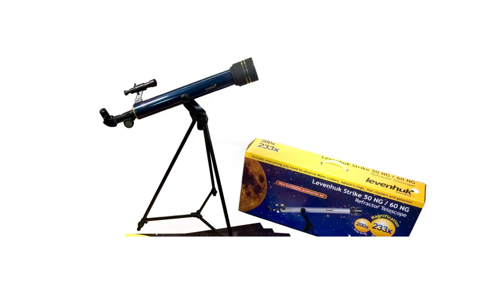 Levenhuk Strike 50 NG Refracting Telescope,Blue, Large 65552