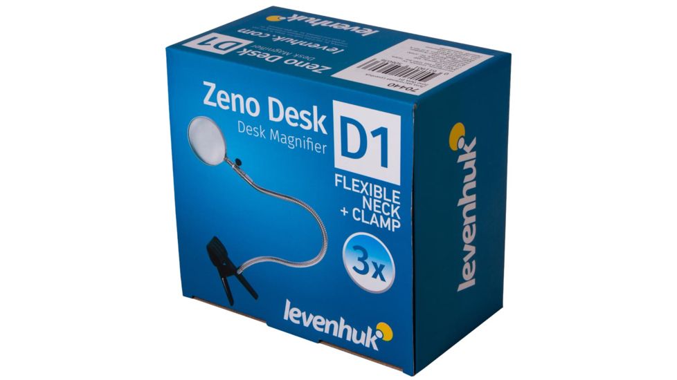 Levenhuk Zeno Desk D1 Magnifier, Black/Silver, Medium 70440