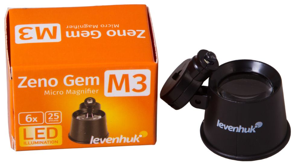 Levenhuk Zeno Gem M3 Magnifier, Black, Small 70435