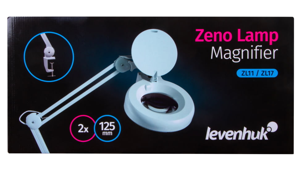 Levenhuk Zeno Lamp ZL17 LED Magnifier, White, Small, 74086
