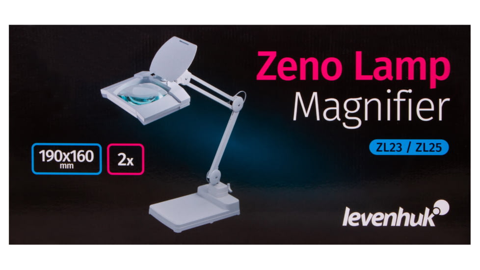 Levenhuk Zeno Lamp ZL25 LED Magnifier, White, Small, 74090
