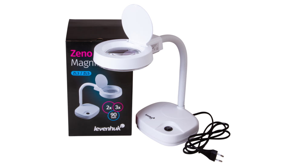 Levenhuk Zeno Lamp ZL5 LED Magnifier, White, Small, 74079