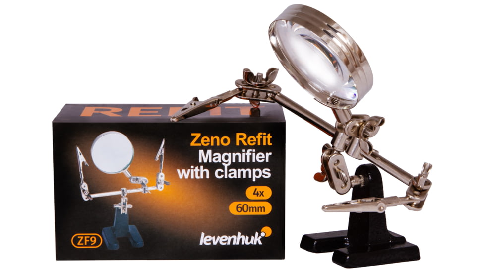 Levenhuk Zeno Refit ZF9 Magnifier, Black/Silver, Small, 74071