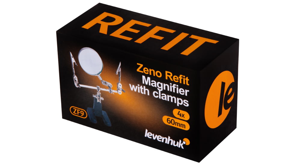 Levenhuk Zeno Refit ZF9 Magnifier, Black/Silver, Small, 74071