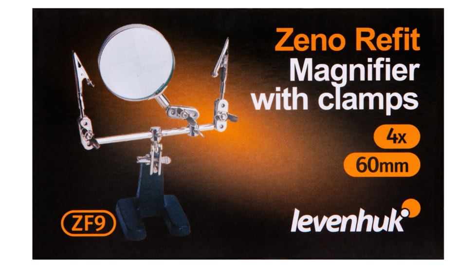 Levenhuk Zeno Refit ZF9 Magnifier, Black/Silver, Small, 74071
