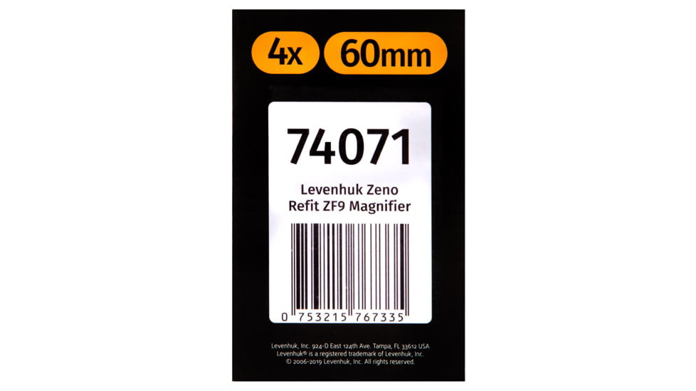 Levenhuk Zeno Refit ZF9 Magnifier, Black/Silver, Small, 74071