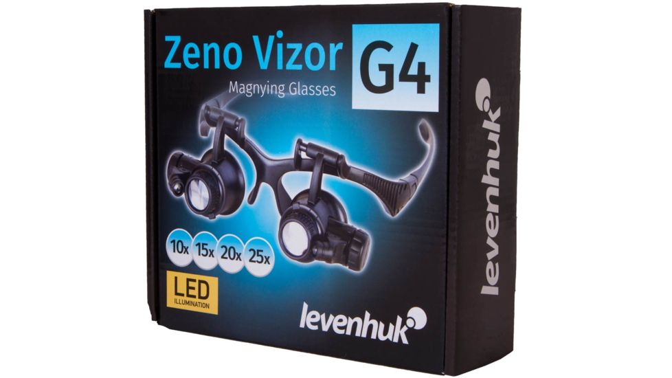 Levenhuk Zeno Vizor G4 Magnifying Glasses, Black, Medium 70432