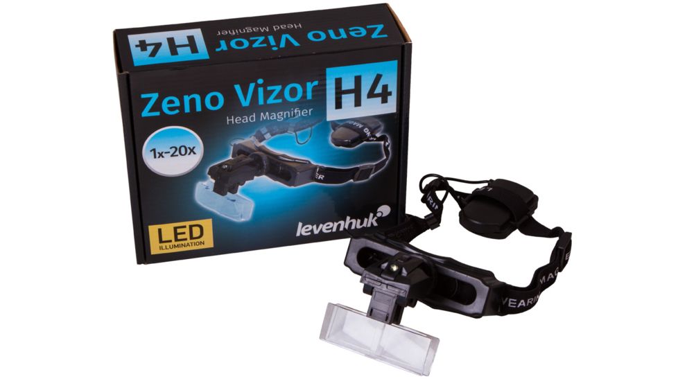 Levenhuk Zeno Vizor H4 Head Magnifier, Black, Medium 70433