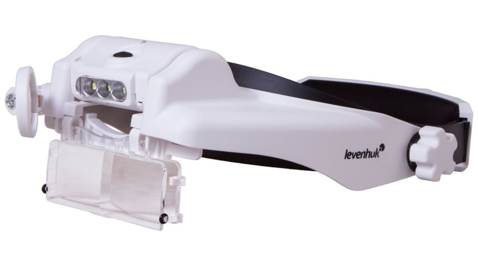 Levenhuk Zeno Vizor HR2 Head Rechargeable Magnifier, White, Small, NSN N 72613