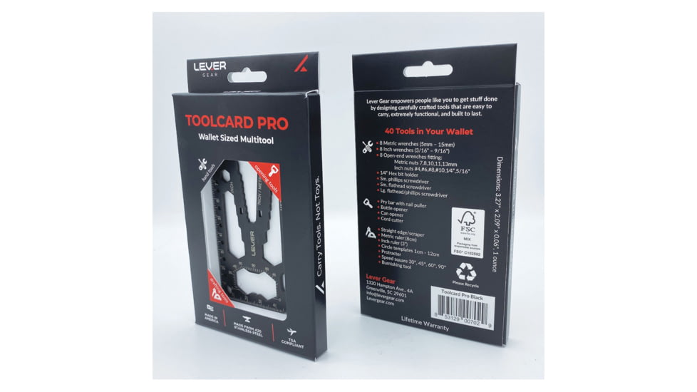 Lever Gear Toolcard Pro Black