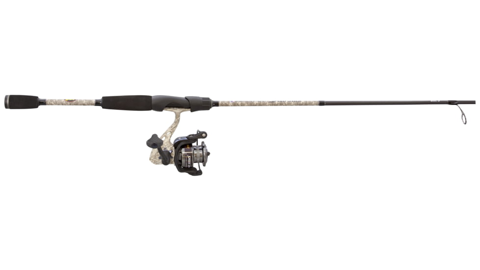 Lews American Hero Camo 200 Spinning Combo, 6 ft, Medium, Fast, 6.2:1, Ambidextrous, 2 Pieces, AHC2060M-2