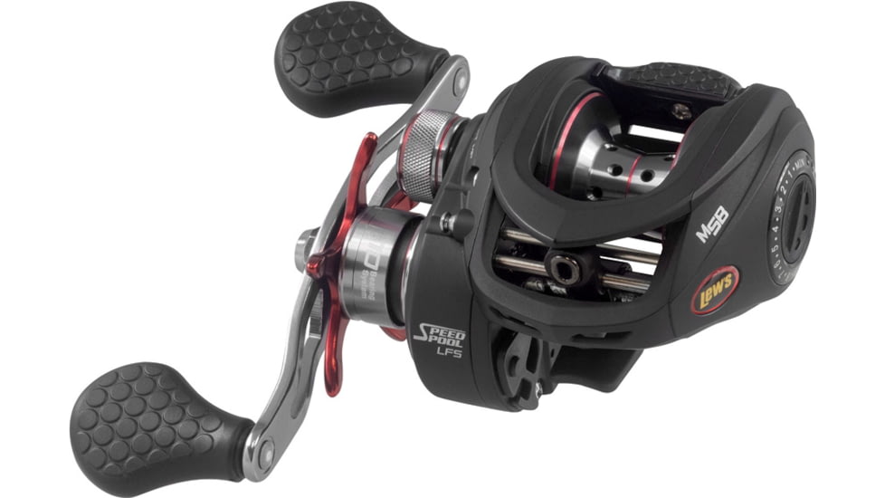 Lew's American Hero Spinning Reel and Rod Combo, 7ft 1-PC Medium  Fast IM6 Graphite Rod, SZ 300 Reel, 4+1 Bearings, 6.2-1 Ratio, Speed Gears, Gray/Black/Blue, AH3070MSG2