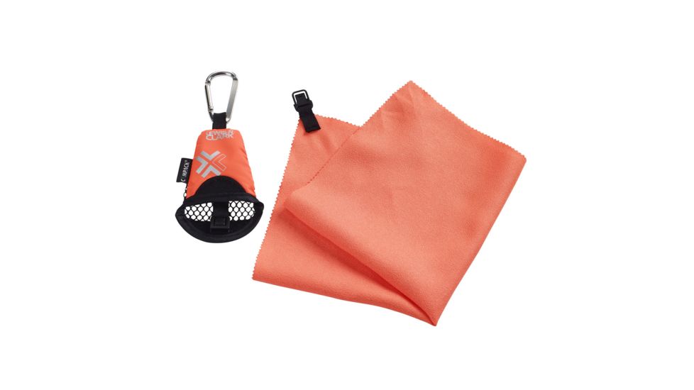 Lewis N Clark CamPack Outdoor Microfiber Towel,12x12in,Orange,Small 9303