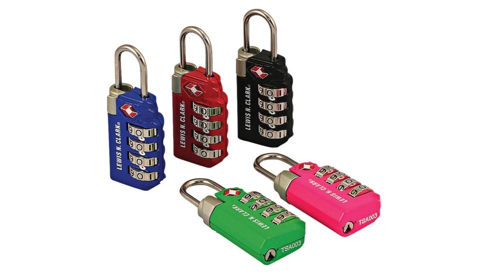 Lewis N Clark Combination Tsa Padlock TSA24 BLACK