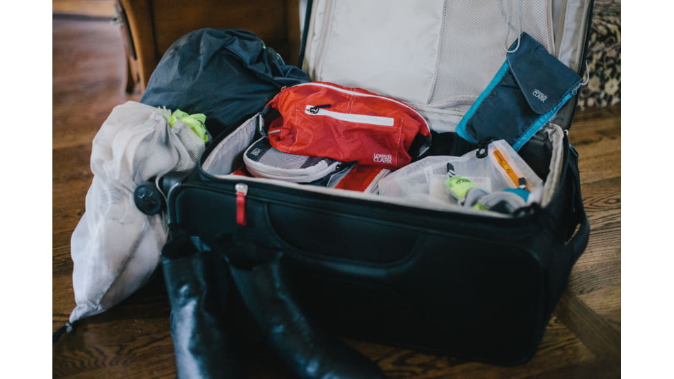 Lewis N Clark ElectroLight Overseas Trip Neck Stash,8x5in,Bright Blue/Neon Lemon 1118BLU