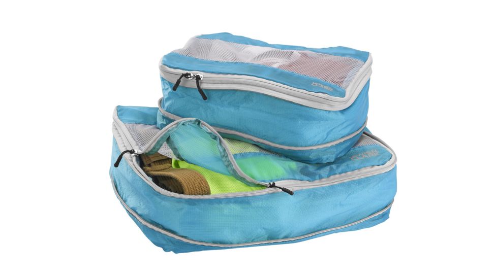 Lewis N Clark ElectroLight Packing Cube Set,Pack of 2,Medium and Large,Bright/Blue 1125BLU
