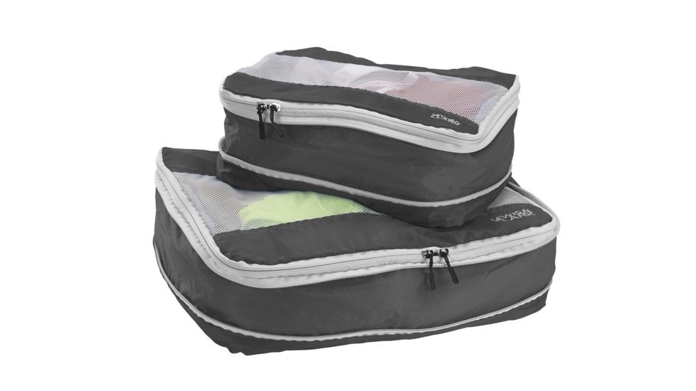 Lewis N Clark ElectroLight Packing Cube Set,Pack of 2,Medium and Large,Charcoal 1125CHR