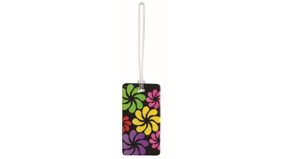 Lewis N Clark Fashion Luggage Tag, Black Floral 7459