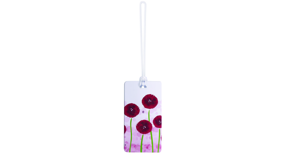 Lewis N Clark Fashion Luggage Tag, Pink Flower 7463
