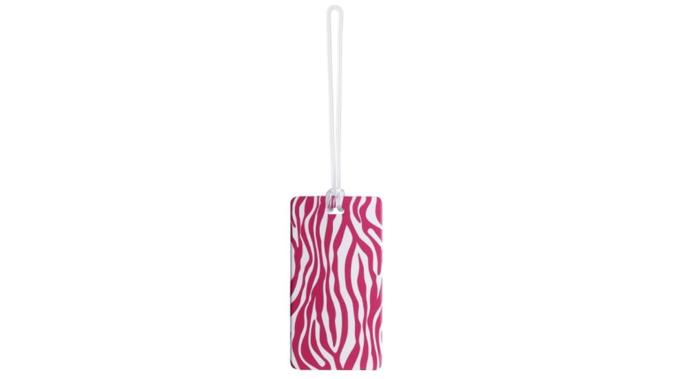 Lewis N Clark Fashion Luggage Tag, Pink Zebra 7465