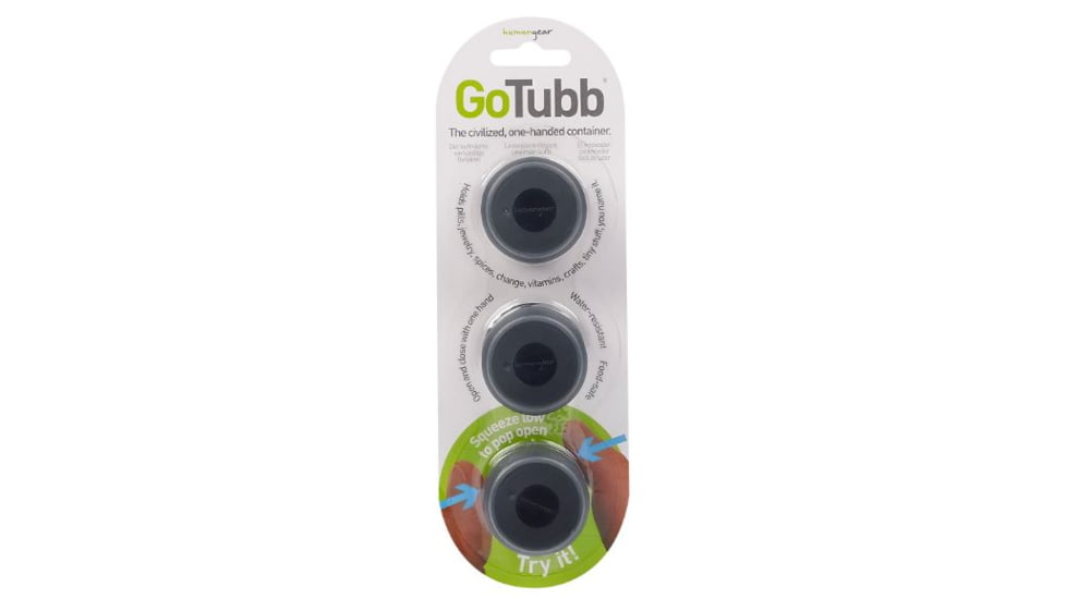 Lewis N Clark GoTubb, 3-Pack, Small (0.4oz), Black HG0215