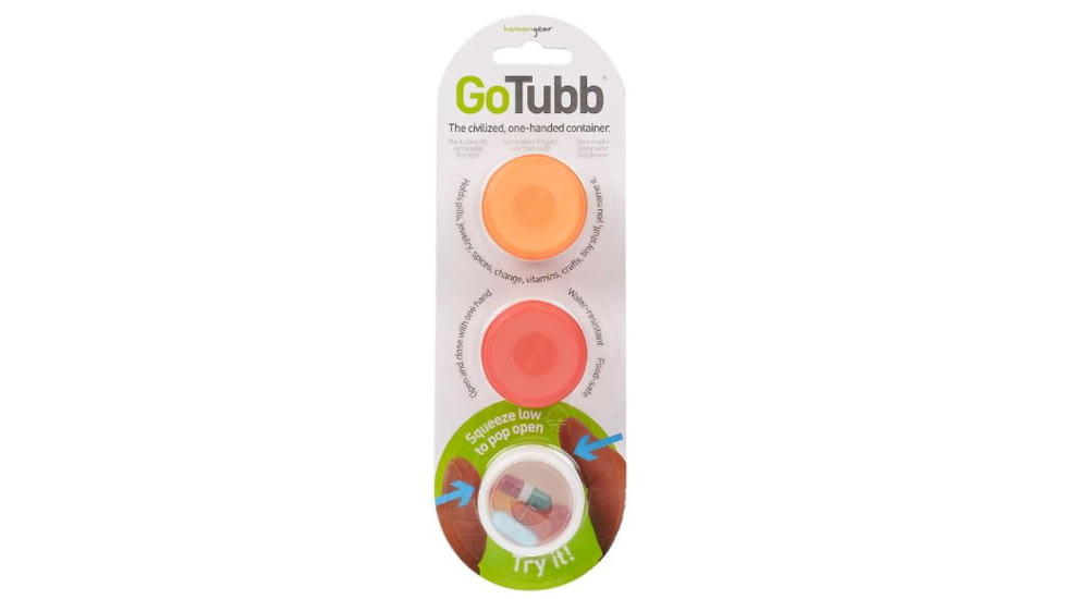 Lewis N Clark GoTubb, 3-Pack, Small (0.4oz), Clear/Orange/Red HG0214