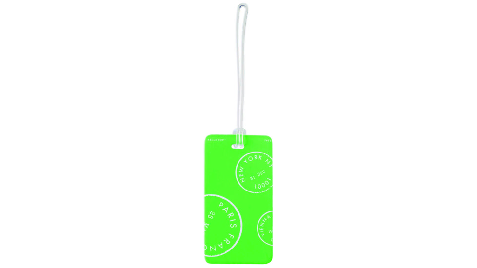 Lewis N Clark Plastic Neon Luggage Tag, Green 7470GRN