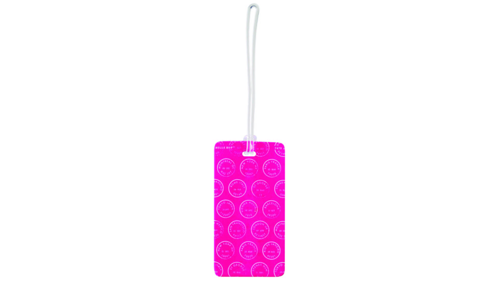Lewis N Clark Plastic Neon Luggage Tag, Pink 7470PNK
