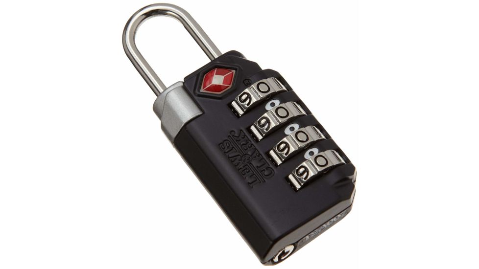 Lewis N. Clark TravelSentry 4-Dial Combination Lock, Large Heavy Duty, Black, One Size, TSA109BLK