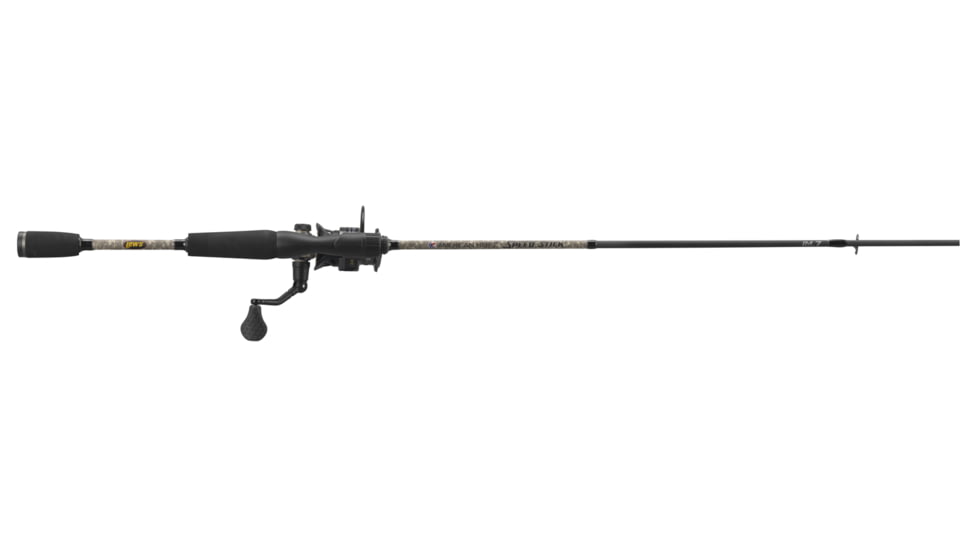 Lew’s American Hero Camo Spinning Reel and Rod Combo, 7ft 2-PC Medium  Fast IM7 Graphite Rod, SZ 400 Reel, Interchangeable Retrieve, Camo/Black, AHC4070MSG2-2