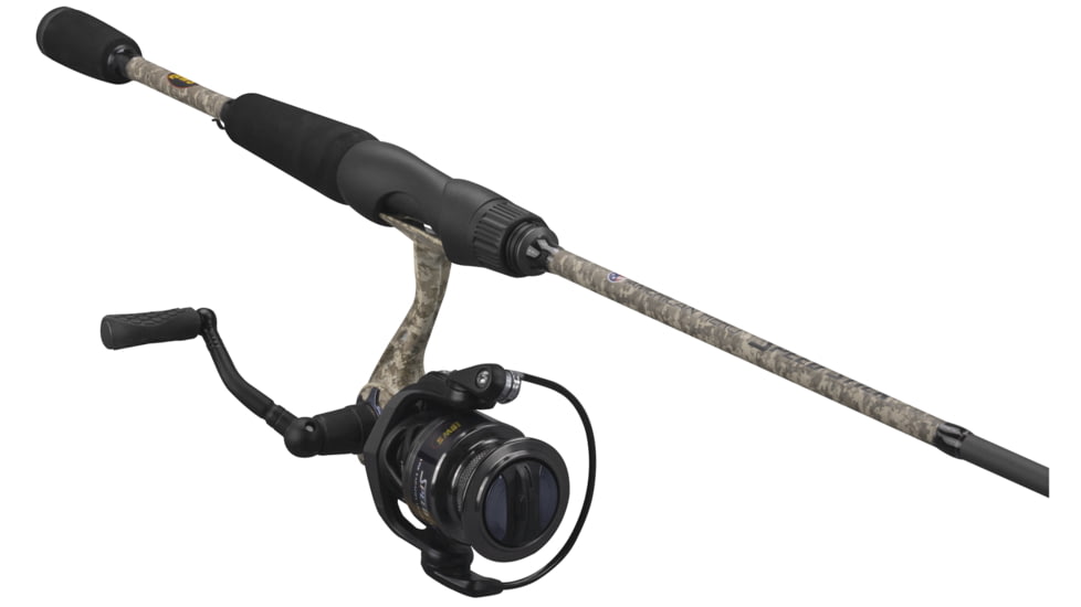 Lew’s American Hero Camo Spinning Reel and Rod Combo, 7ft 2-PC Medium  Fast IM7 Graphite Rod, SZ 400 Reel, Interchangeable Retrieve, Camo/Black, AHC4070MSG2-2