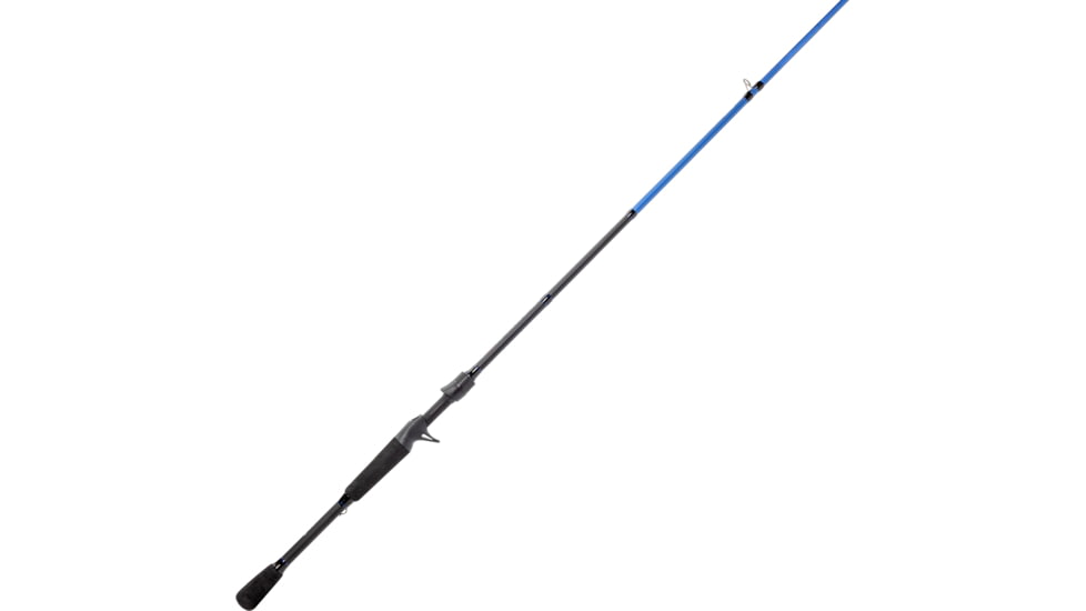 Lew’s American Hero Casting Rod, 6ft 10in 1-PC, Medium-Heavy, Fast, IM6 Graphite Rod, Stainless Steel Guides and Inserts, EVA Split-Grip, No Foul Hook Keeper, Black/Blue, AH610MHCG3