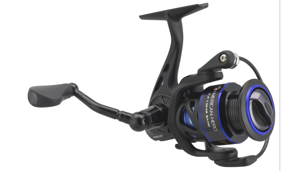 Lew's American Hero Spinning Reel, 100, 6.2:1, 4+1, Ambidextrous, Clam, AH100C