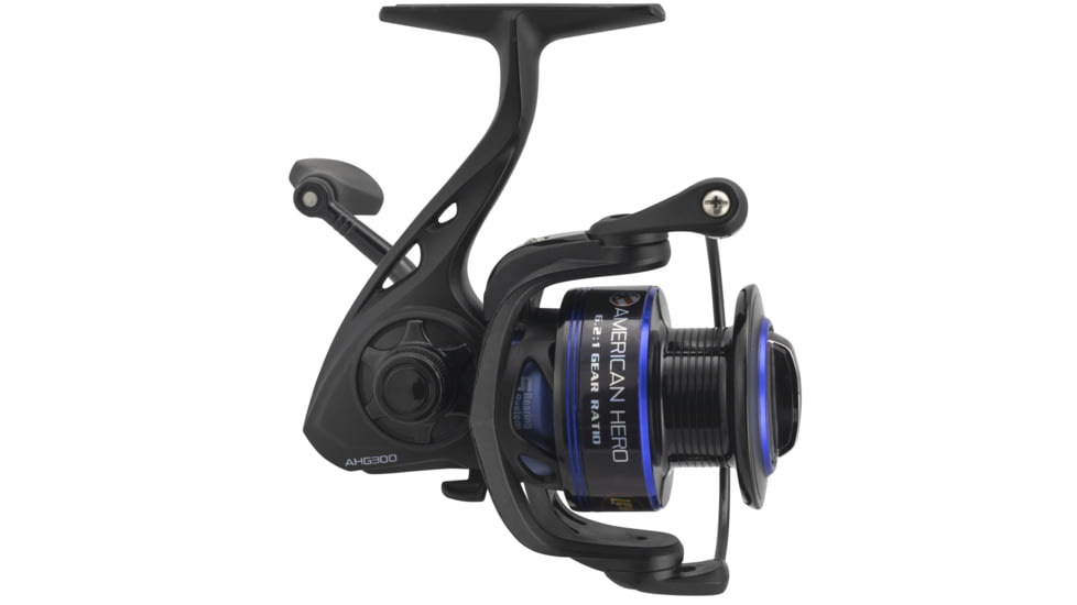 Lew's American Hero Spinning Reel, 400, 6.2:1, 4+1, Ambidextrous, Clam, AH400C