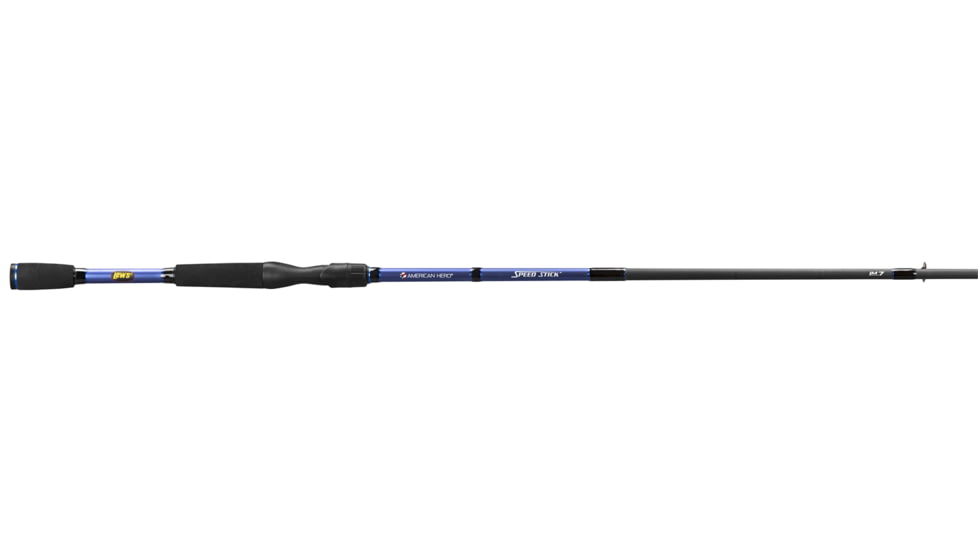 Lew's American Hero Spinning Rod, 6 ft 6  in, Medium, Fast, 1 Piece, AH66MS